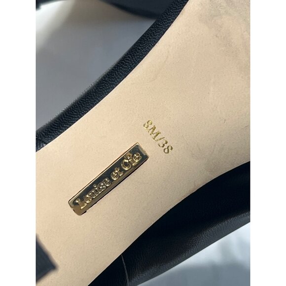 Louise Et Cie Black Leather Peep-Toe Ankle Booties Size 8 - Picture 3 of 10